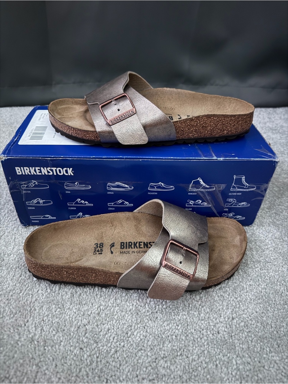 Birkenstock catalina Metallic Rose Slide Sandals TW